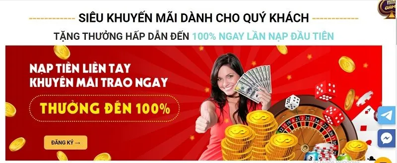 Tặng 100% giá trị tiền nạp tại Five88